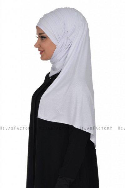 Rebecca - White Cotton Turban - Ayse Turban