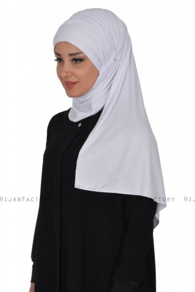 Rebecca - White Cotton Turban - Ayse Turban