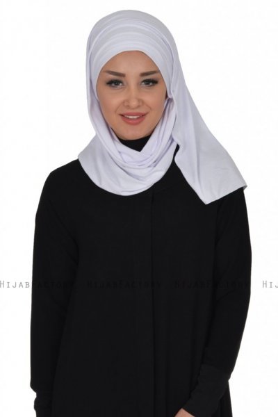 Rebecca - White Cotton Turban - Ayse Turban
