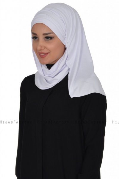 Rebecca - White Cotton Turban - Ayse Turban