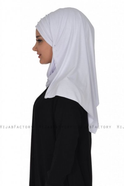 Rebecca - White Cotton Turban - Ayse Turban