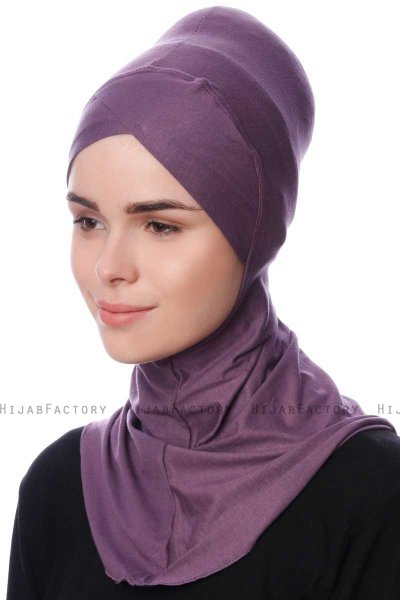Safiye - Dark Purple Ninja Underscarf - Ecardin