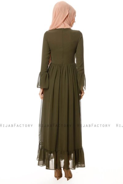 Samiya - Khaki Chiffon Dress - Burun