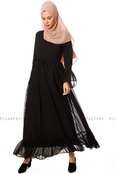 Samiya - Black Chiffon Dress - Burun