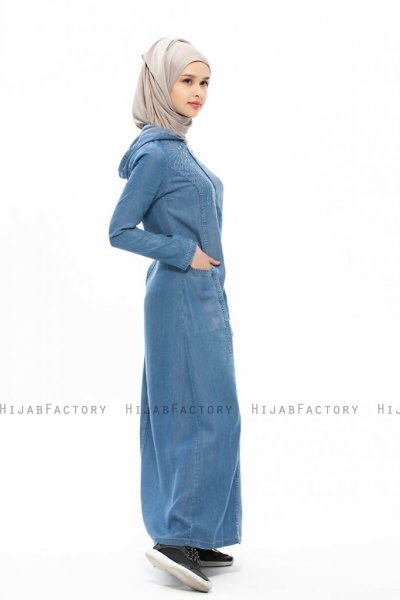 Sana Denim Klänning Med Hood Neways 280384c