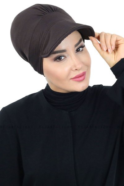Sandra - Brown Cotton Turban - Ayse Turban