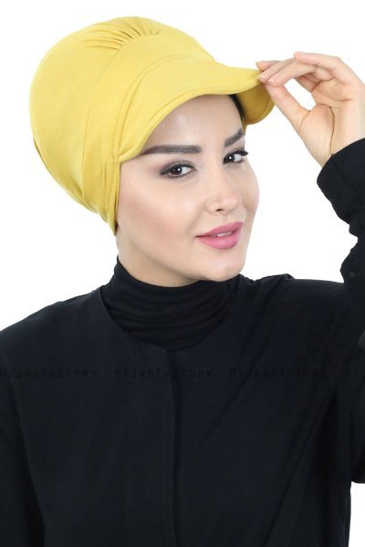 Sandra - Mustard Cotton Turban - Ayse Turban