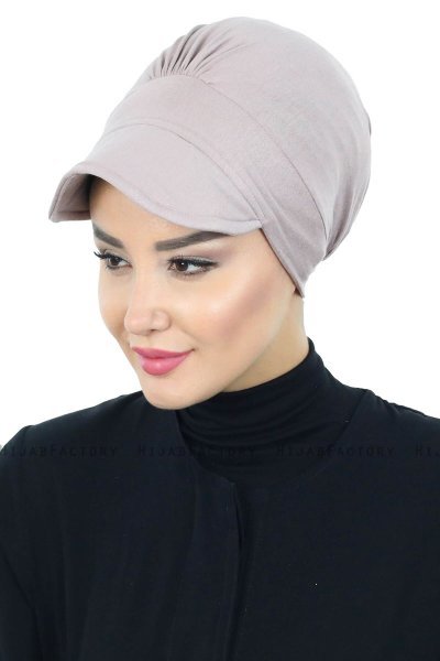 Sandra - Taupe Cotton Turban - Ayse Turban