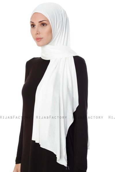 Seda - Creme Jersey Hijab - Ecardin