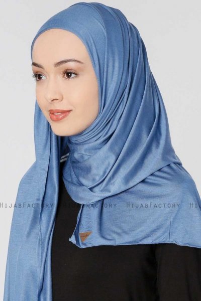 Seda Indigo Jersey Hijab Sjal Ecardin 200241b