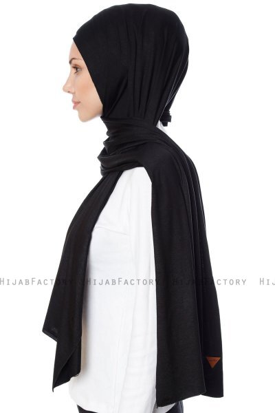 Seda - Black Jersey Hijab - Ecardin