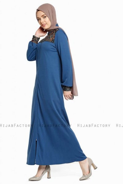 Selda - Indigo Abaya - Miss Cazibe