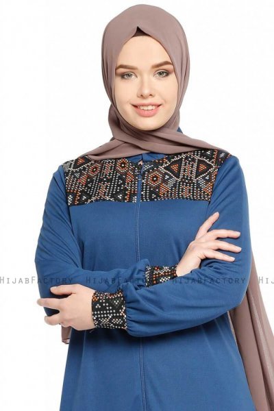 Selda - Indigo Abaya - Miss Cazibe