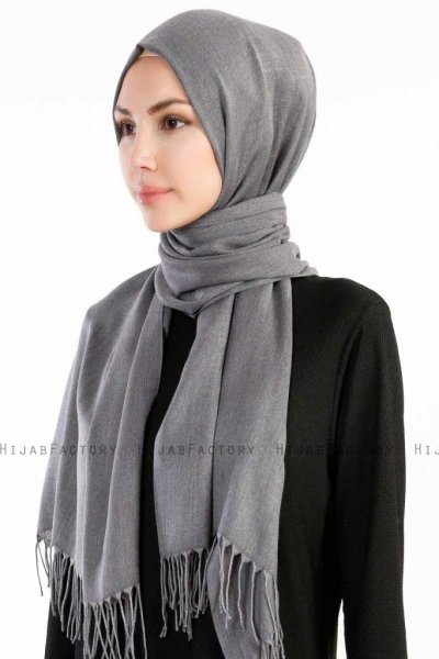 Selin Mörkgrå Pashmina Hijab Sjal Özsoy 160210-2