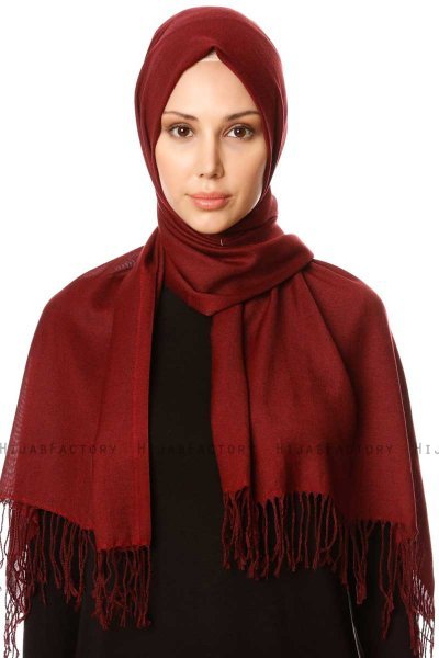 Selin - Maroon Pashmina Hijab - Özsoy