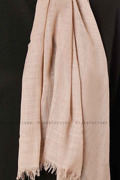Selma - Beige Plain Color Hijab - Gülsoy