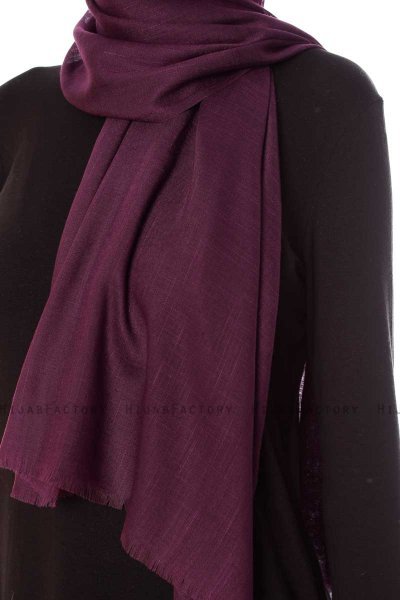 Selma - Blackberry Plain Color Hijab - Gülsoy