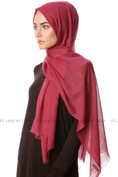 Selma - Cherry Plain Color Hijab - Gülsoy