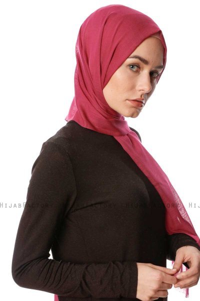 Selma - Cherry Plain Color Hijab - Gülsoy