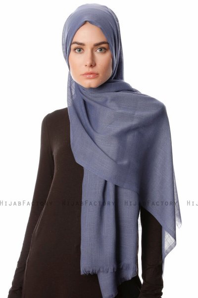 Selma - Denim Plain Color Hijab - Gülsoy