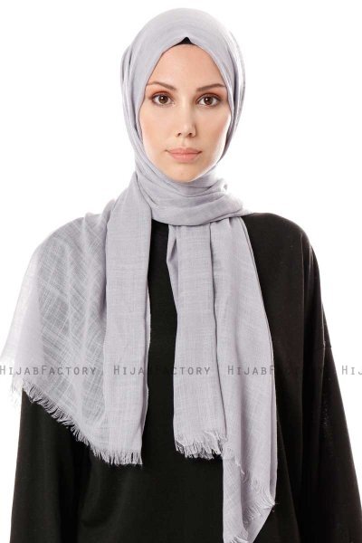 Selma - Grey Plain Color Hijab - Gülsoy