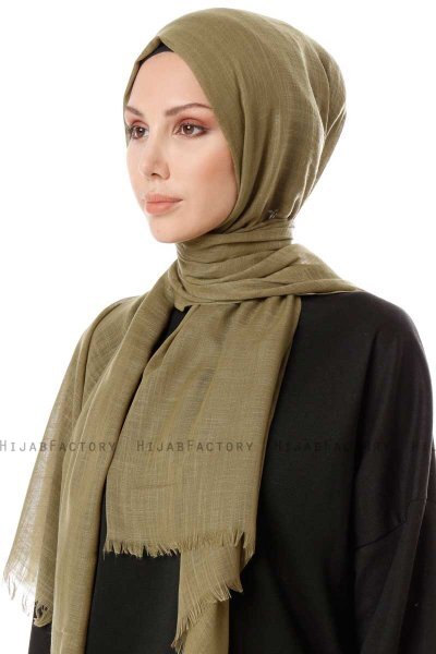 Selma - Light Khaki Plain Color Hijab - Gülsoy