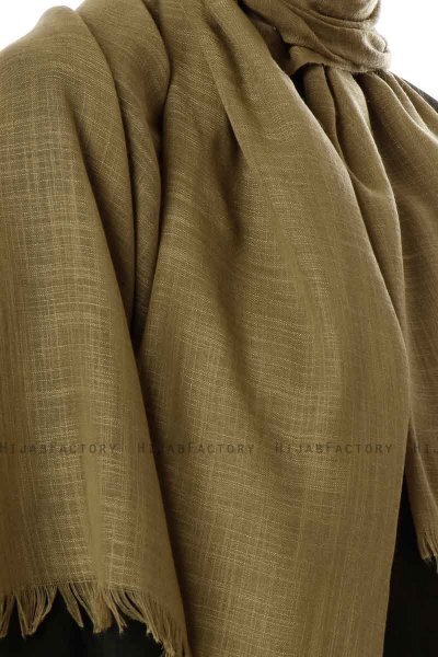 Selma - Light Khaki Plain Color Hijab - Gülsoy