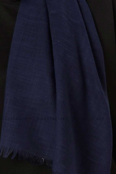 Selma - Navy Blue Plain Color Hijab - Gülsoy