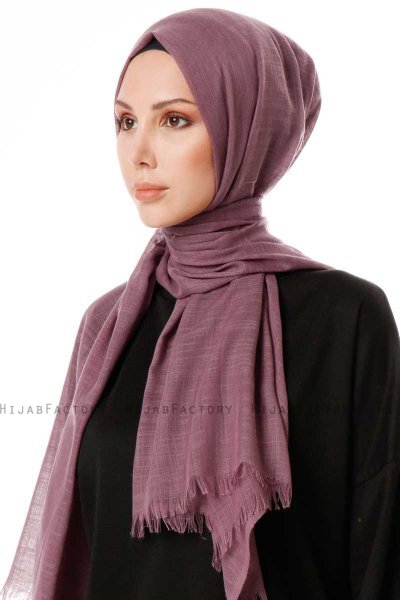 Selma - Mauve Plain Color Hijab - Gülsoy