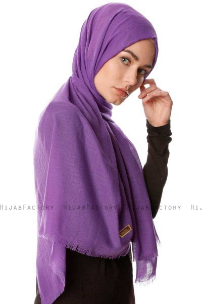 Selma - Dark Purple Plain Color Hijab - Gülsoy