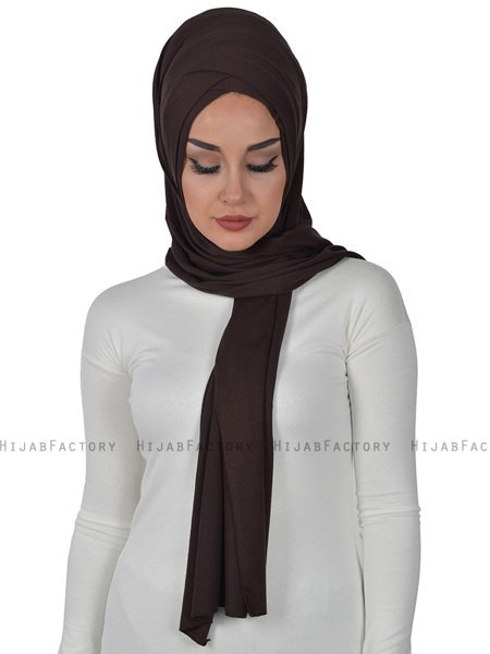 Sofia - Brown Practical Cotton Hijab