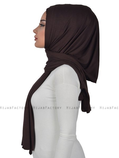 Sofia - Brown Practical Cotton Hijab