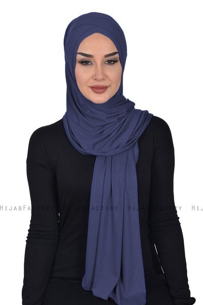 Sofia - Navy Blue Practical Cotton Hijab