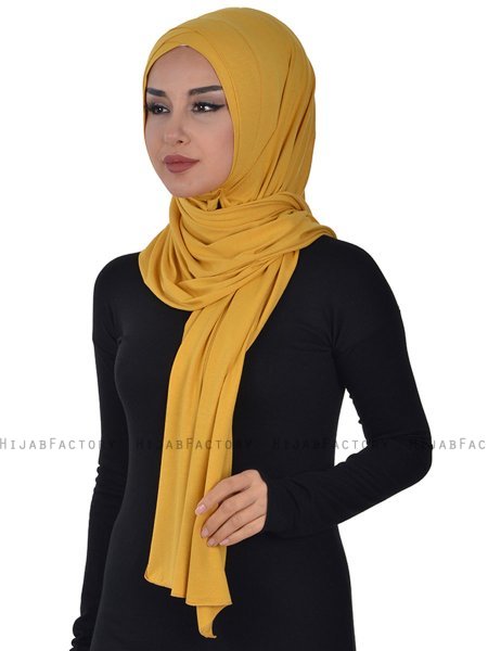 Sofia - Mustard Practical Cotton Hijab