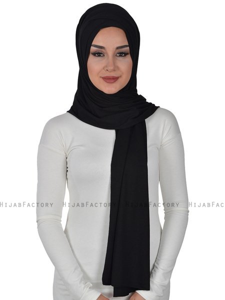 Sofia - Black Practical Cotton Hijab