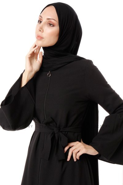 Soraya - Black Abaya - Miss Cazibe
