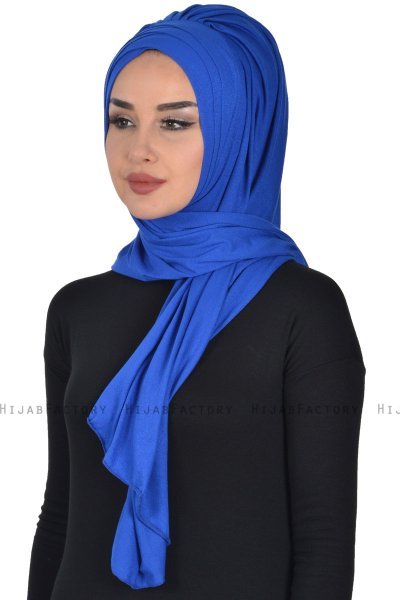 Tamara - Blue Practical Cotton Hijab