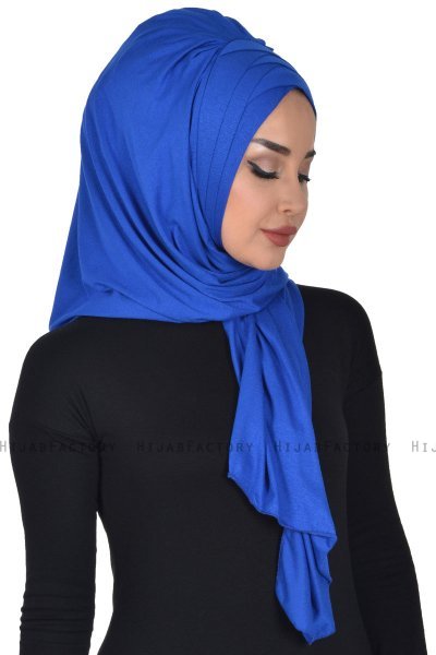 Tamara - Blue Practical Cotton Hijab