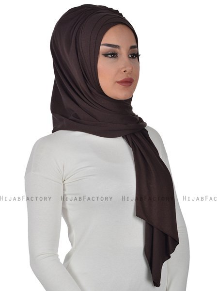 Tamara - Brown Practical Cotton Hijab