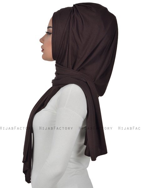 Tamara - Brown Practical Cotton Hijab