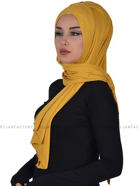 Tamara - Mustard Practical Cotton Hijab
