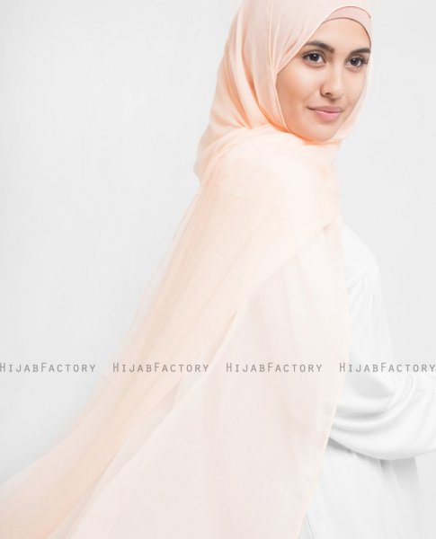 Tender Peach - Aprikos Poly Chiffon Hijab 5RA31c