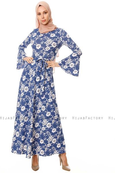 Turna - Blue Floral Dress