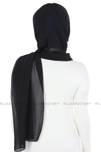 Vera - Blue & Black Practical Chiffon Hijab