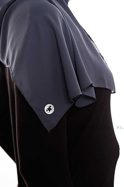 Yara - Anthracite Practical One Piece Crepe Hijab