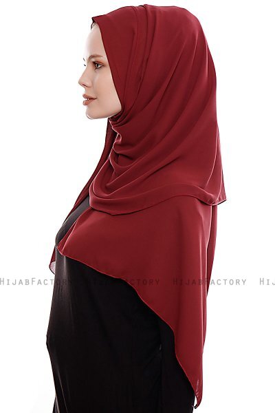 Yara - Bordeaux Practical One Piece Crepe Hijab