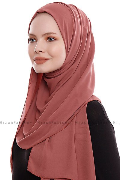 Yara - Clay Practical One Piece Crepe Hijab
