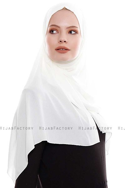 Yara - Creme Practical One Piece Crepe Hijab