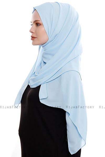 Yara - Light Blue Practical One Piece Crepe Hijab