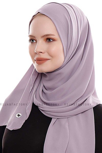 Yara - Stone Grey Practical One Piece Crepe Hijab